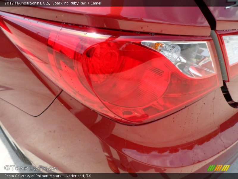 Sparkling Ruby Red / Camel 2012 Hyundai Sonata GLS