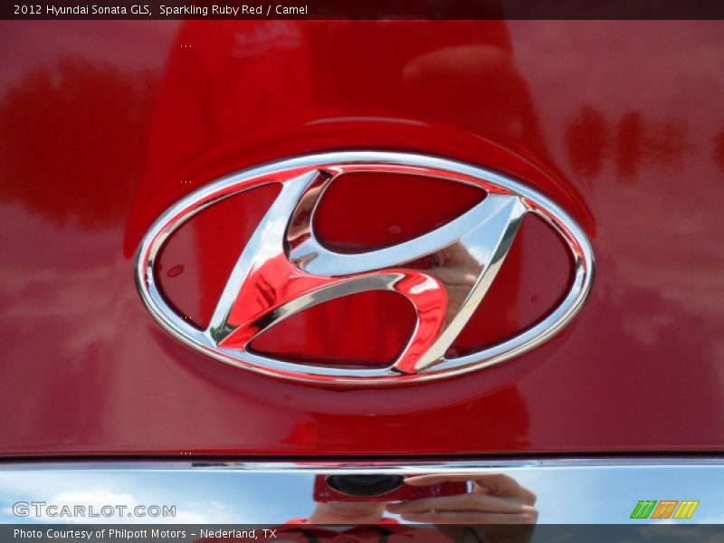 Sparkling Ruby Red / Camel 2012 Hyundai Sonata GLS