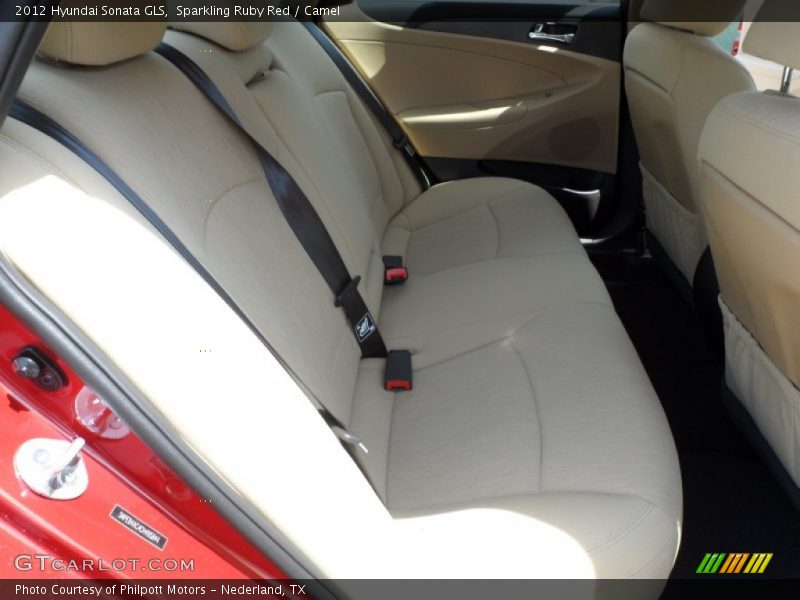 Sparkling Ruby Red / Camel 2012 Hyundai Sonata GLS