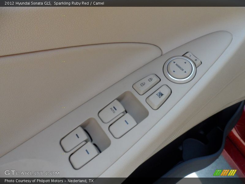 Sparkling Ruby Red / Camel 2012 Hyundai Sonata GLS
