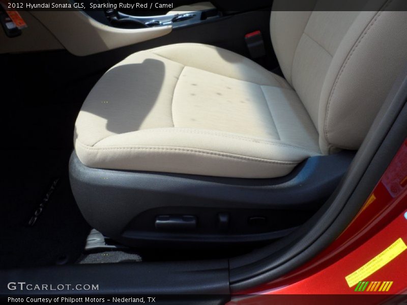Sparkling Ruby Red / Camel 2012 Hyundai Sonata GLS