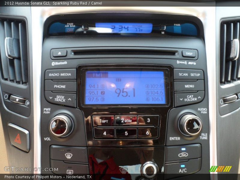 Sparkling Ruby Red / Camel 2012 Hyundai Sonata GLS