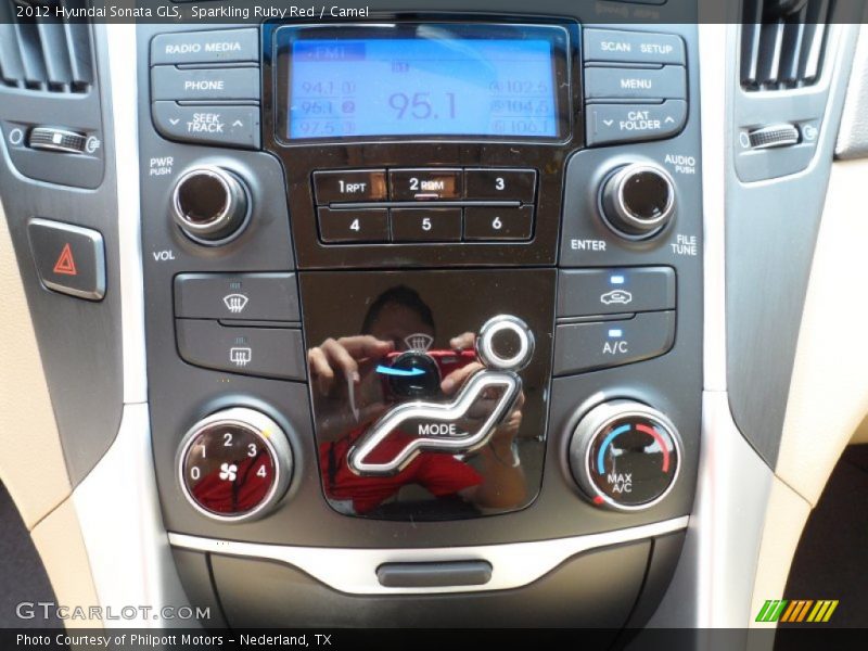 Sparkling Ruby Red / Camel 2012 Hyundai Sonata GLS