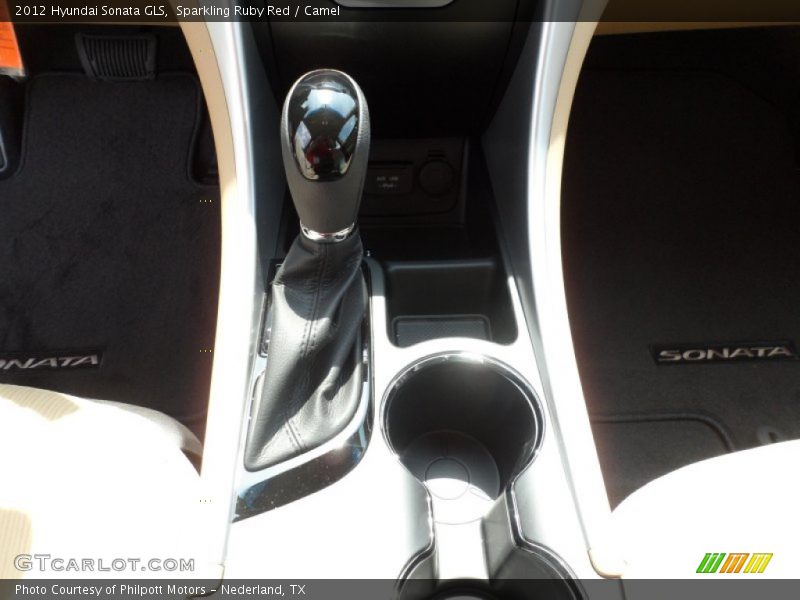 Sparkling Ruby Red / Camel 2012 Hyundai Sonata GLS