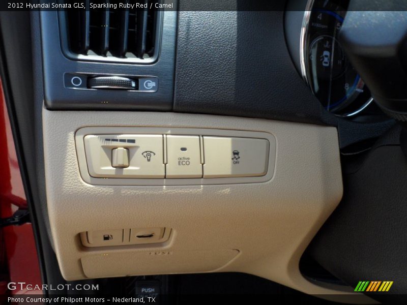 Sparkling Ruby Red / Camel 2012 Hyundai Sonata GLS