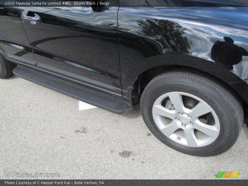 Ebony Black / Beige 2009 Hyundai Santa Fe Limited 4WD