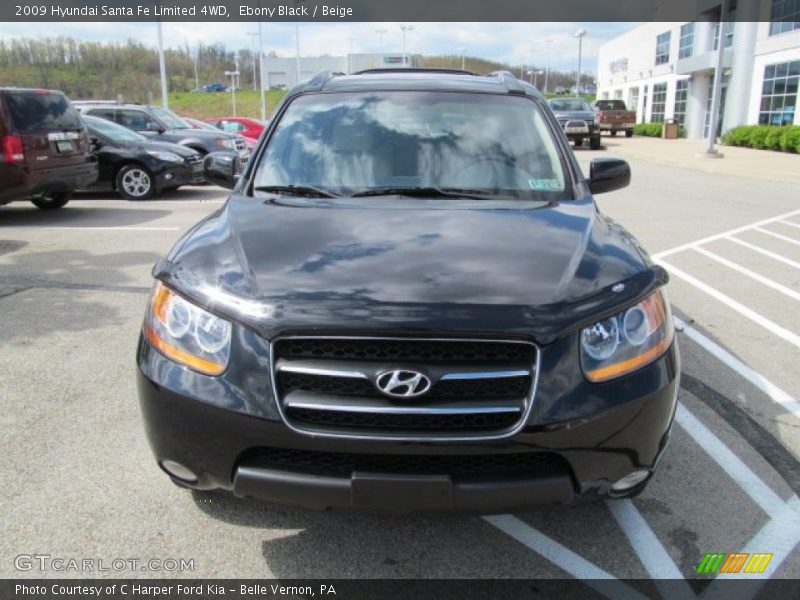 Ebony Black / Beige 2009 Hyundai Santa Fe Limited 4WD