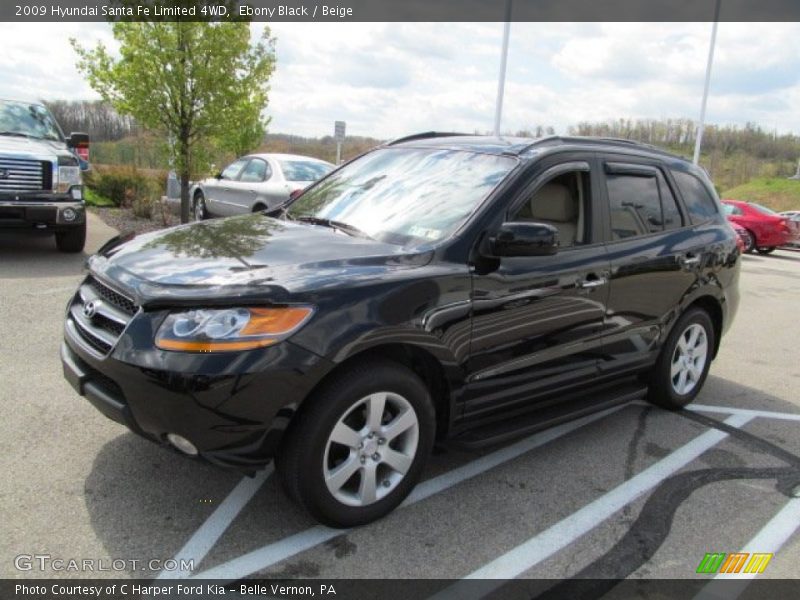 Ebony Black / Beige 2009 Hyundai Santa Fe Limited 4WD