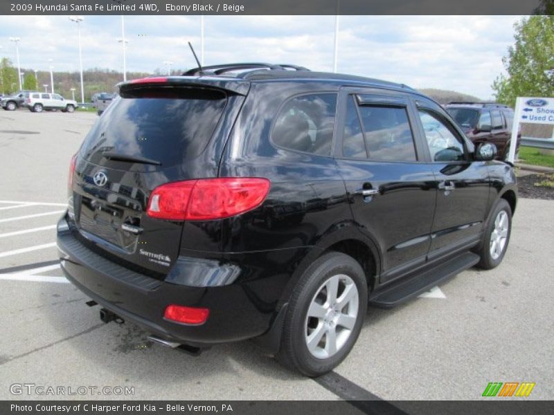 Ebony Black / Beige 2009 Hyundai Santa Fe Limited 4WD