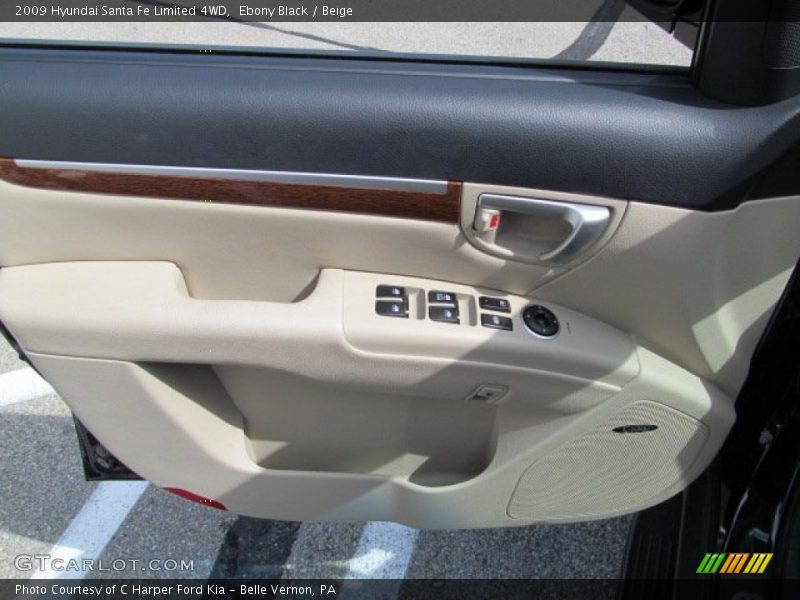 Ebony Black / Beige 2009 Hyundai Santa Fe Limited 4WD