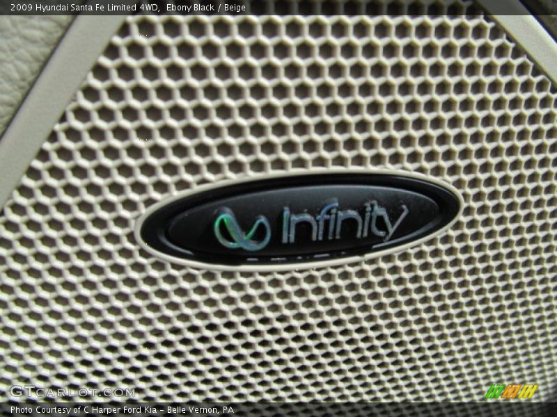 Ebony Black / Beige 2009 Hyundai Santa Fe Limited 4WD