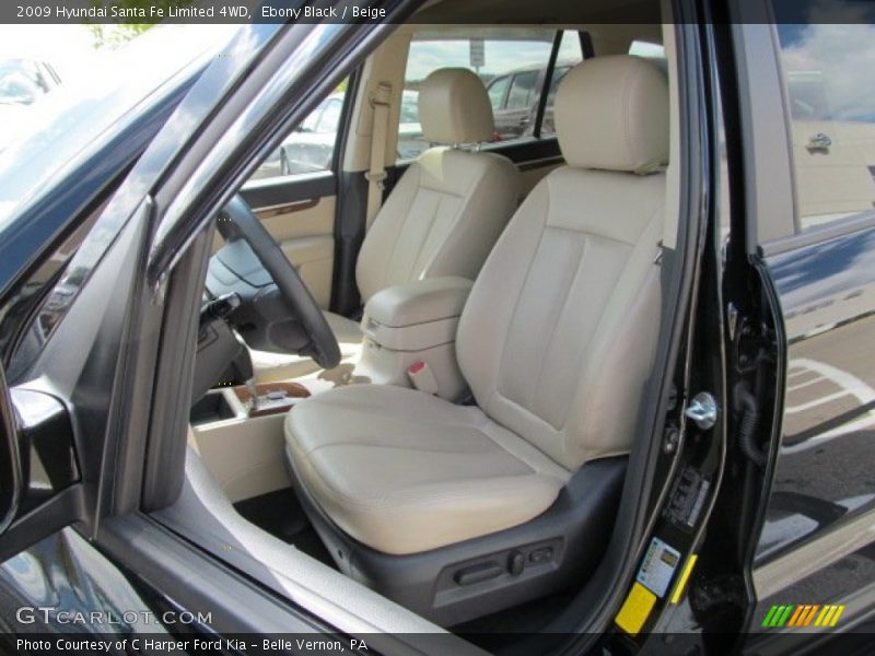 Ebony Black / Beige 2009 Hyundai Santa Fe Limited 4WD