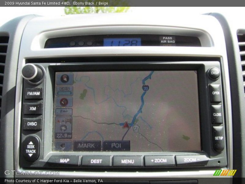 Ebony Black / Beige 2009 Hyundai Santa Fe Limited 4WD