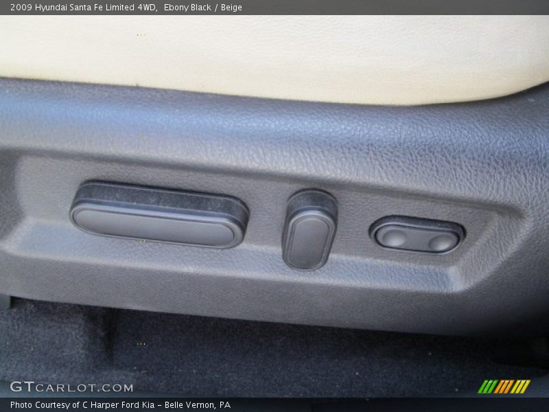 Ebony Black / Beige 2009 Hyundai Santa Fe Limited 4WD