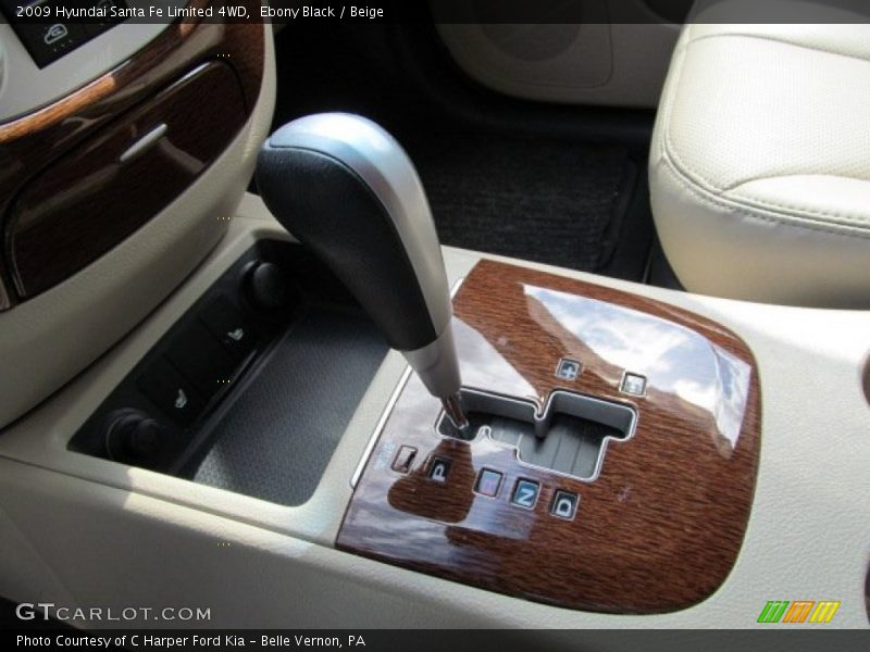 Ebony Black / Beige 2009 Hyundai Santa Fe Limited 4WD