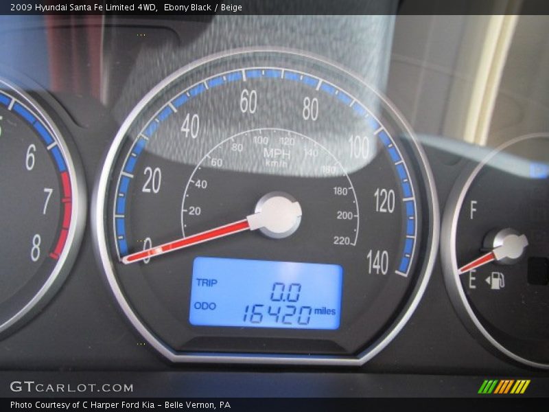 Ebony Black / Beige 2009 Hyundai Santa Fe Limited 4WD