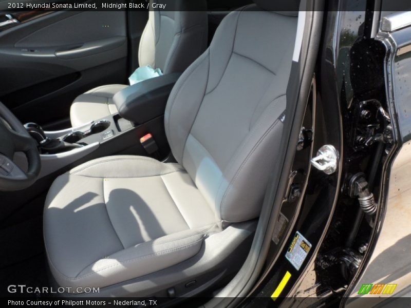 Midnight Black / Gray 2012 Hyundai Sonata Limited