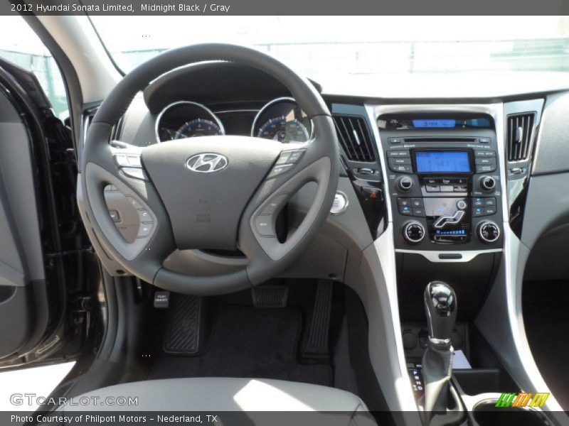 Midnight Black / Gray 2012 Hyundai Sonata Limited