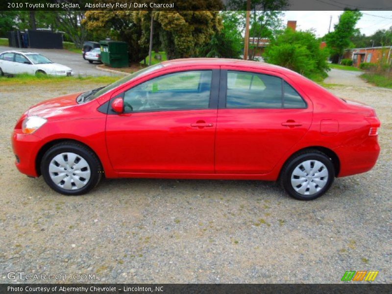 Absolutely Red / Dark Charcoal 2010 Toyota Yaris Sedan