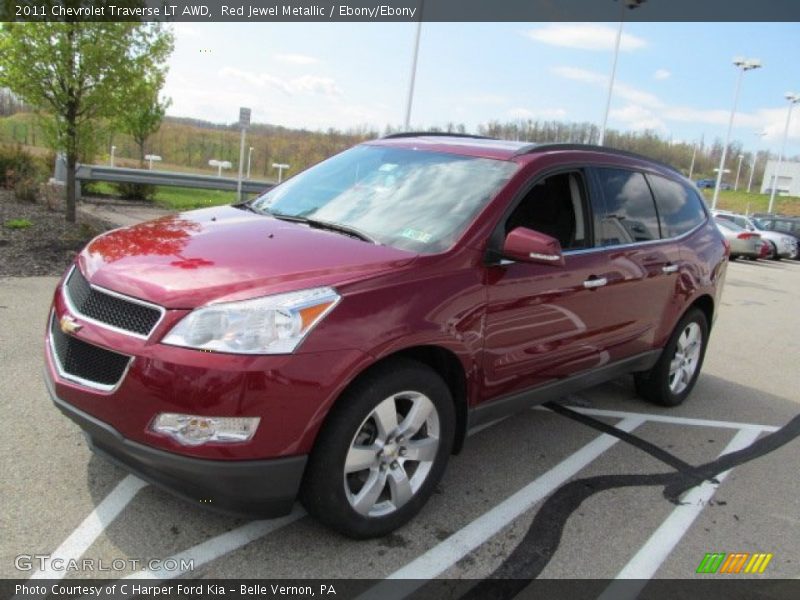 Red Jewel Metallic / Ebony/Ebony 2011 Chevrolet Traverse LT AWD