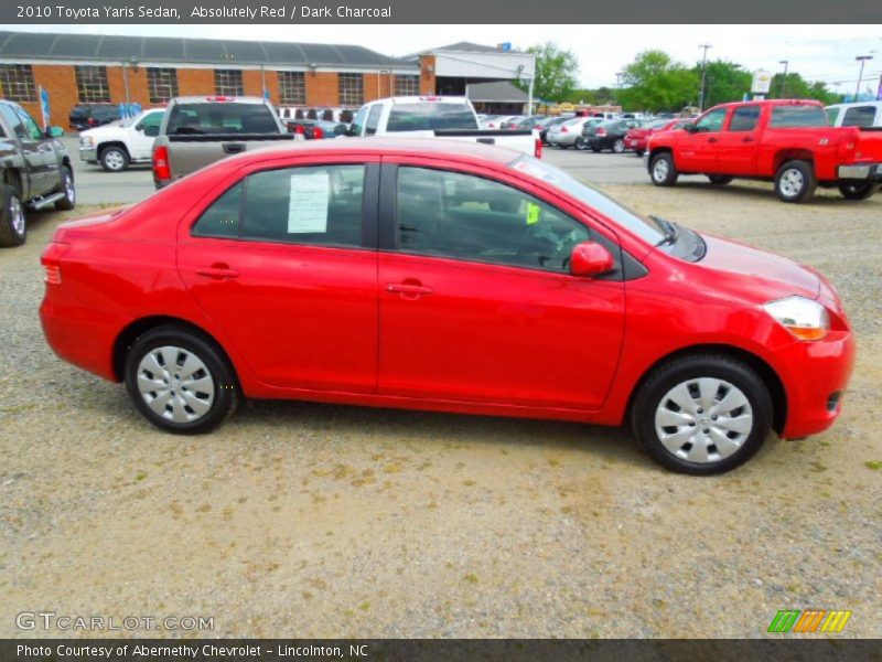 Absolutely Red / Dark Charcoal 2010 Toyota Yaris Sedan