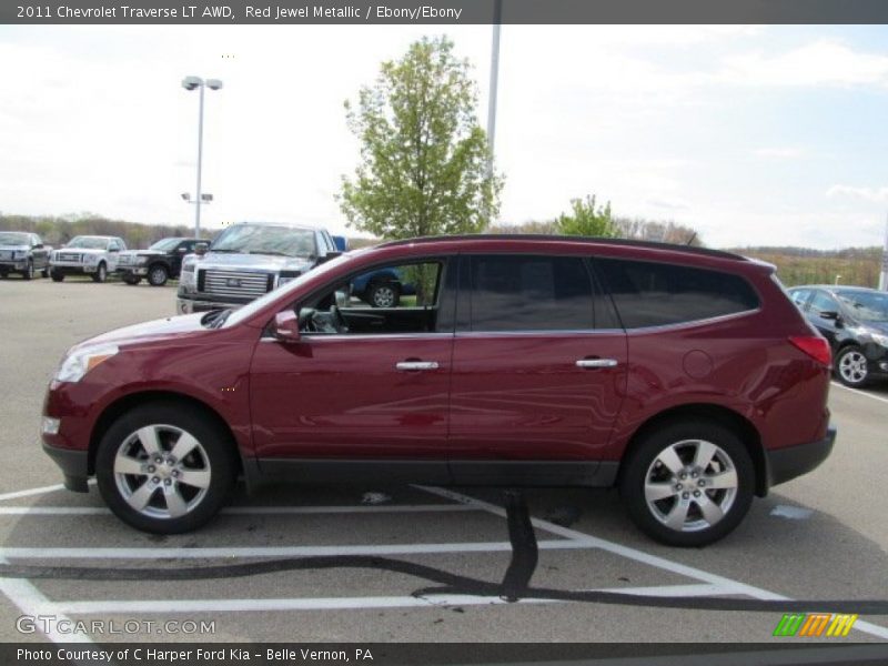Red Jewel Metallic / Ebony/Ebony 2011 Chevrolet Traverse LT AWD