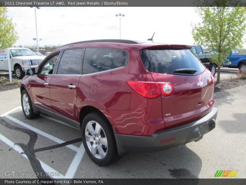 Red Jewel Metallic / Ebony/Ebony 2011 Chevrolet Traverse LT AWD