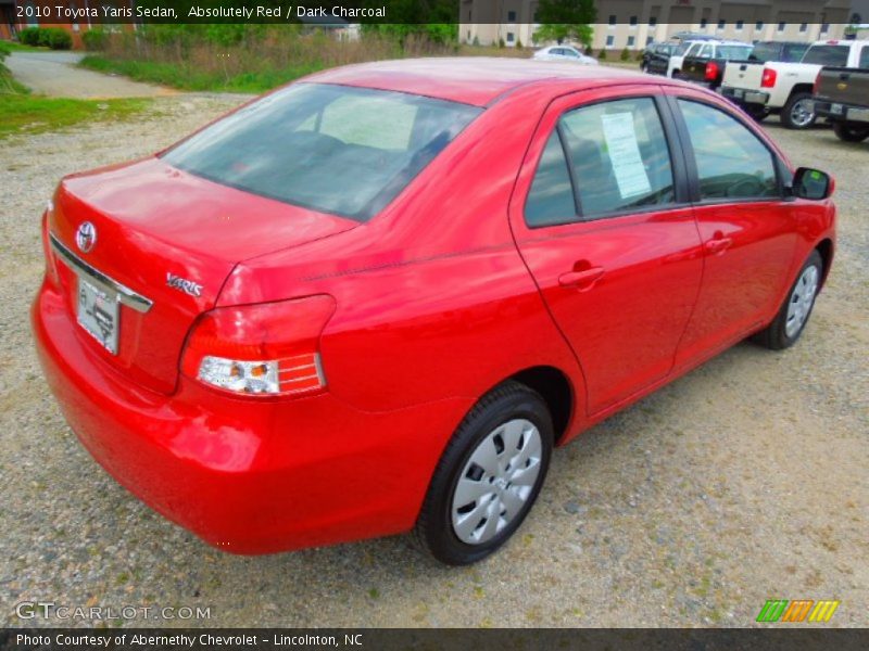 Absolutely Red / Dark Charcoal 2010 Toyota Yaris Sedan