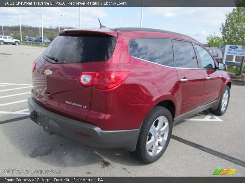 Red Jewel Metallic / Ebony/Ebony 2011 Chevrolet Traverse LT AWD