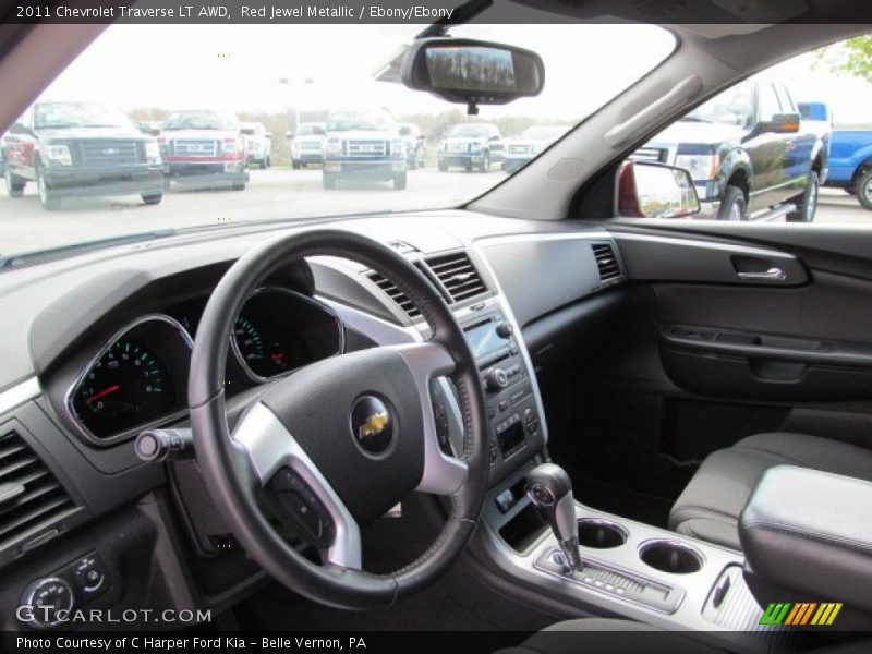 Red Jewel Metallic / Ebony/Ebony 2011 Chevrolet Traverse LT AWD