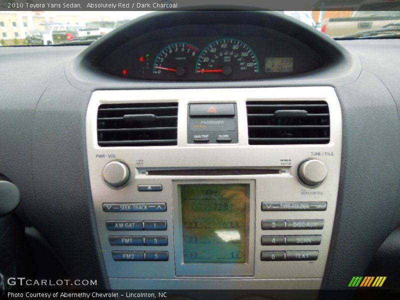 Absolutely Red / Dark Charcoal 2010 Toyota Yaris Sedan
