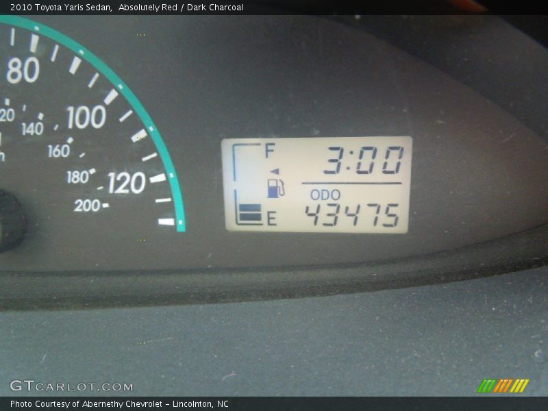 Absolutely Red / Dark Charcoal 2010 Toyota Yaris Sedan