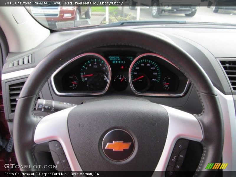 Red Jewel Metallic / Ebony/Ebony 2011 Chevrolet Traverse LT AWD