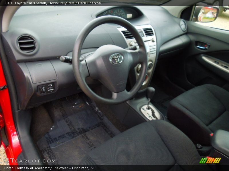 Absolutely Red / Dark Charcoal 2010 Toyota Yaris Sedan