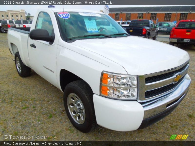 Summit White / Dark Titanium 2011 Chevrolet Silverado 1500 LS Regular Cab