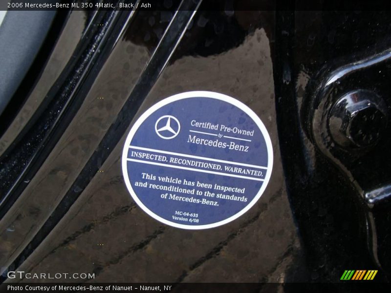 Black / Ash 2006 Mercedes-Benz ML 350 4Matic