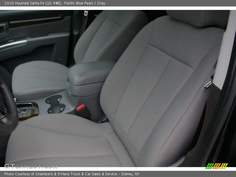 Pacific Blue Pearl / Gray 2010 Hyundai Santa Fe GLS 4WD