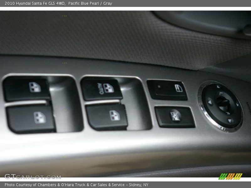 Pacific Blue Pearl / Gray 2010 Hyundai Santa Fe GLS 4WD