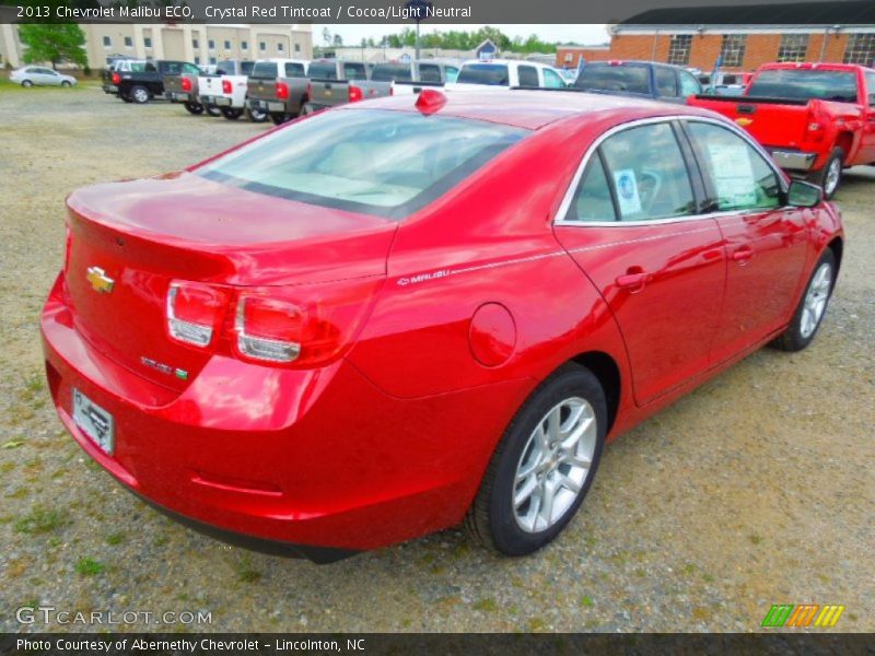 Crystal Red Tintcoat / Cocoa/Light Neutral 2013 Chevrolet Malibu ECO