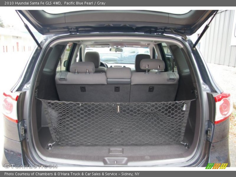 Pacific Blue Pearl / Gray 2010 Hyundai Santa Fe GLS 4WD