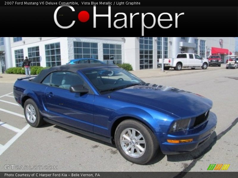 Vista Blue Metallic / Light Graphite 2007 Ford Mustang V6 Deluxe Convertible