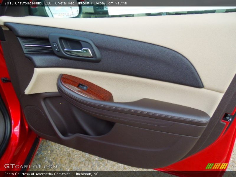 Crystal Red Tintcoat / Cocoa/Light Neutral 2013 Chevrolet Malibu ECO