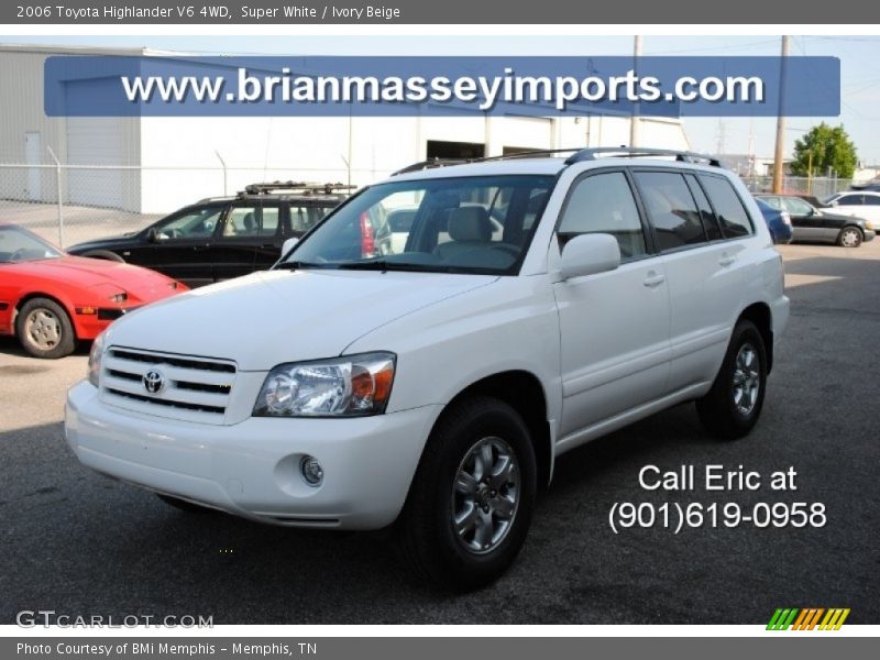 Super White / Ivory Beige 2006 Toyota Highlander V6 4WD