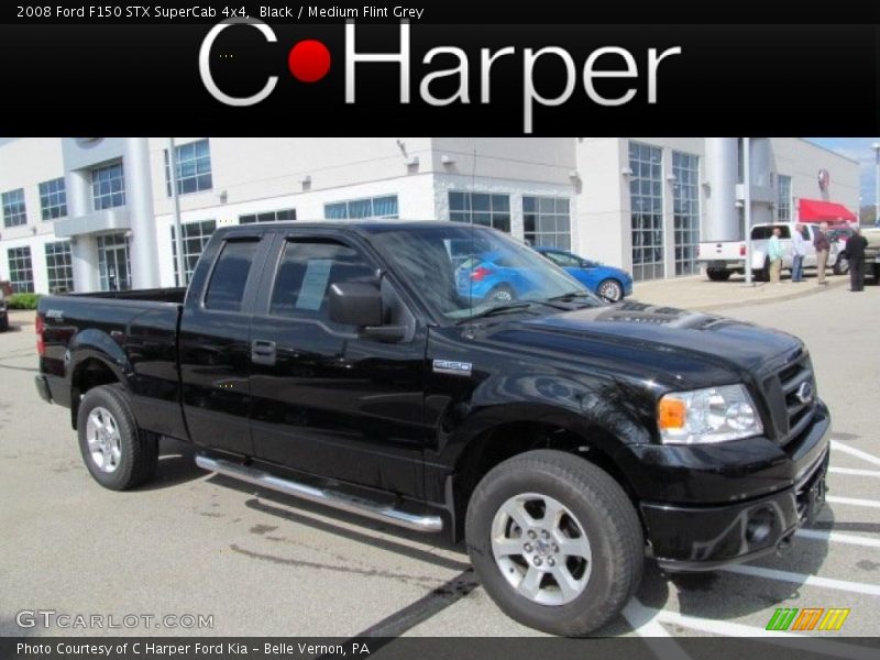 Black / Medium Flint Grey 2008 Ford F150 STX SuperCab 4x4