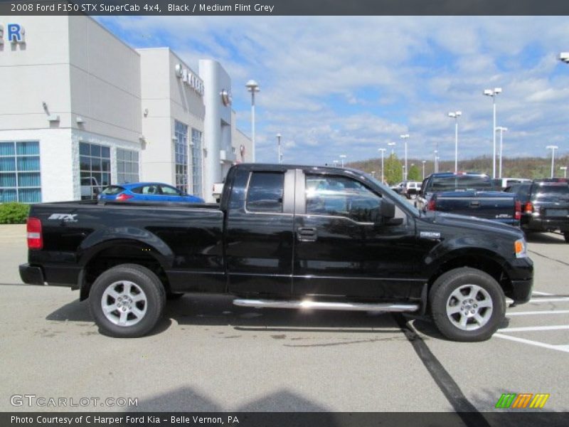 Black / Medium Flint Grey 2008 Ford F150 STX SuperCab 4x4
