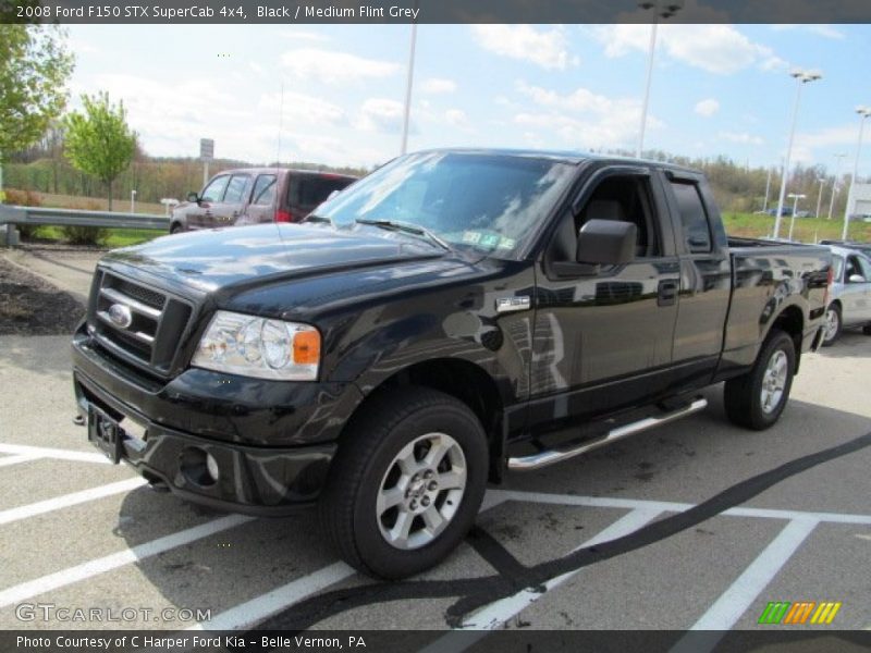 Black / Medium Flint Grey 2008 Ford F150 STX SuperCab 4x4