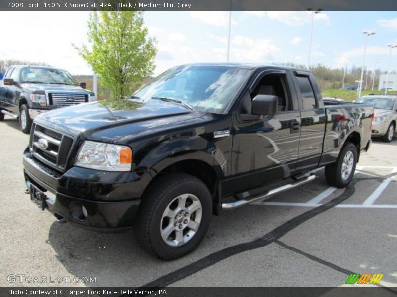 Black / Medium Flint Grey 2008 Ford F150 STX SuperCab 4x4