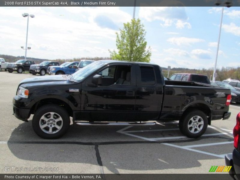 Black / Medium Flint Grey 2008 Ford F150 STX SuperCab 4x4
