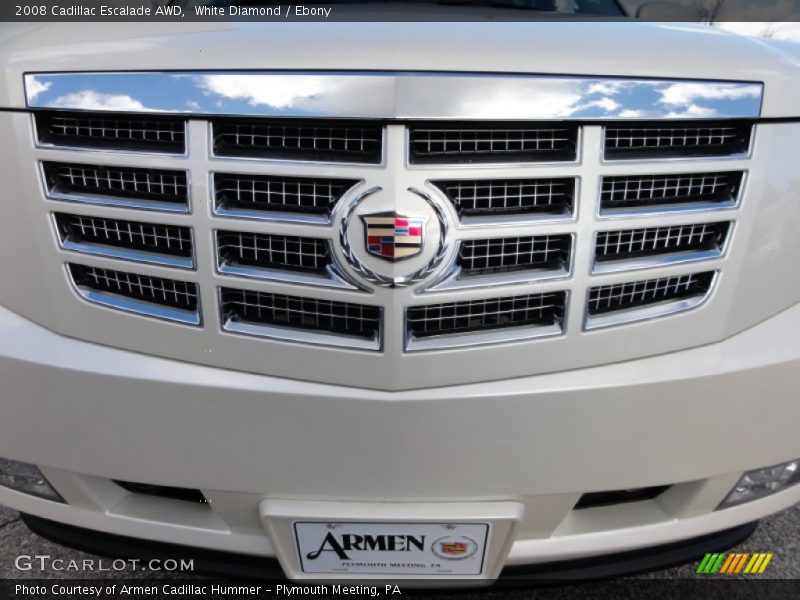 White Diamond / Ebony 2008 Cadillac Escalade AWD