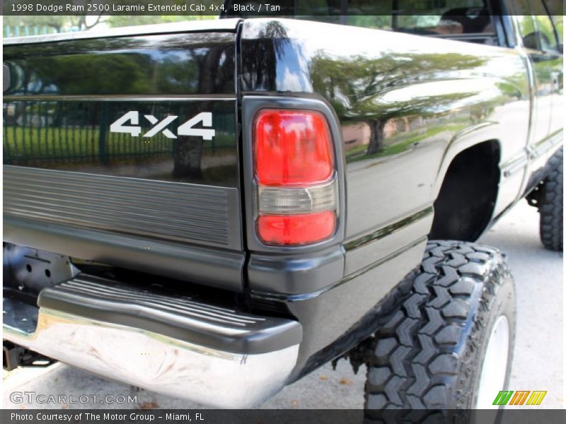 Black / Tan 1998 Dodge Ram 2500 Laramie Extended Cab 4x4